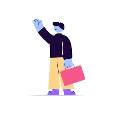 Guy waving clipart